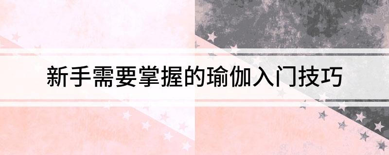 瑜伽常识新手需要掌握的瑜伽入门技必一体育官网下载巧(图1)